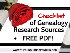 Checklist of Genealogy Research Sources PLUS Free PDF!